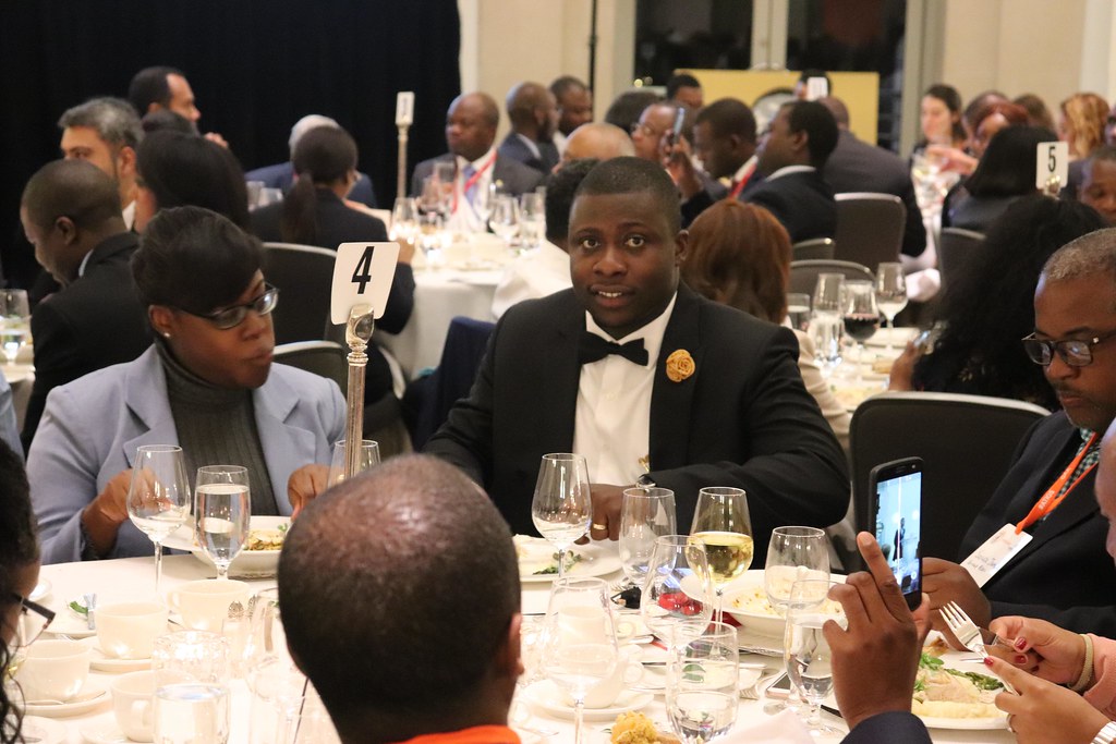 Black-tie gala table service